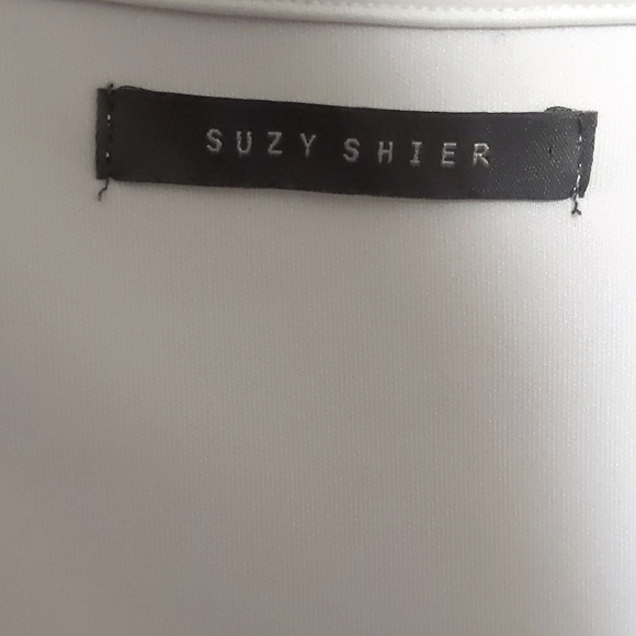 Suzy Shier White peplum tank top size XS/TP - Picture 6 of 7